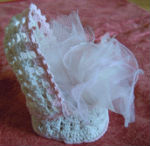 Berceau écru et rose fait main AU CROCHET