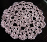 Dessous Verres  rose rond Coquilles au CROCHET fait main (ou petit napperon AU CROCHET fait main)